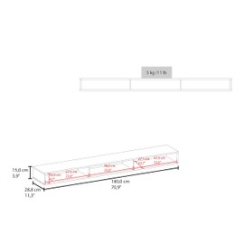 TREATLIFE HOME Ash Wood TV Stand with Open Storage, Three Shelves for Clutter-Free Organization, Elegant Design