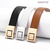 XZQTIVE Women's Leather Belt Elegant Ladies Thin Waist Belt for