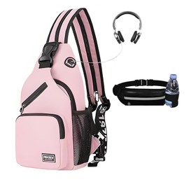 JENAGREEN Cross Body Bag Sling Backpack Bag,Crossbody Bag Chest Bag with Belt Waist Pack for Women Man