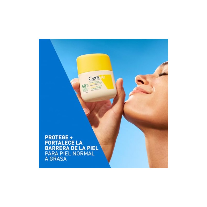 CeraVe Fluido Protector Invisible Oil Control 50FPS protector solar facial
