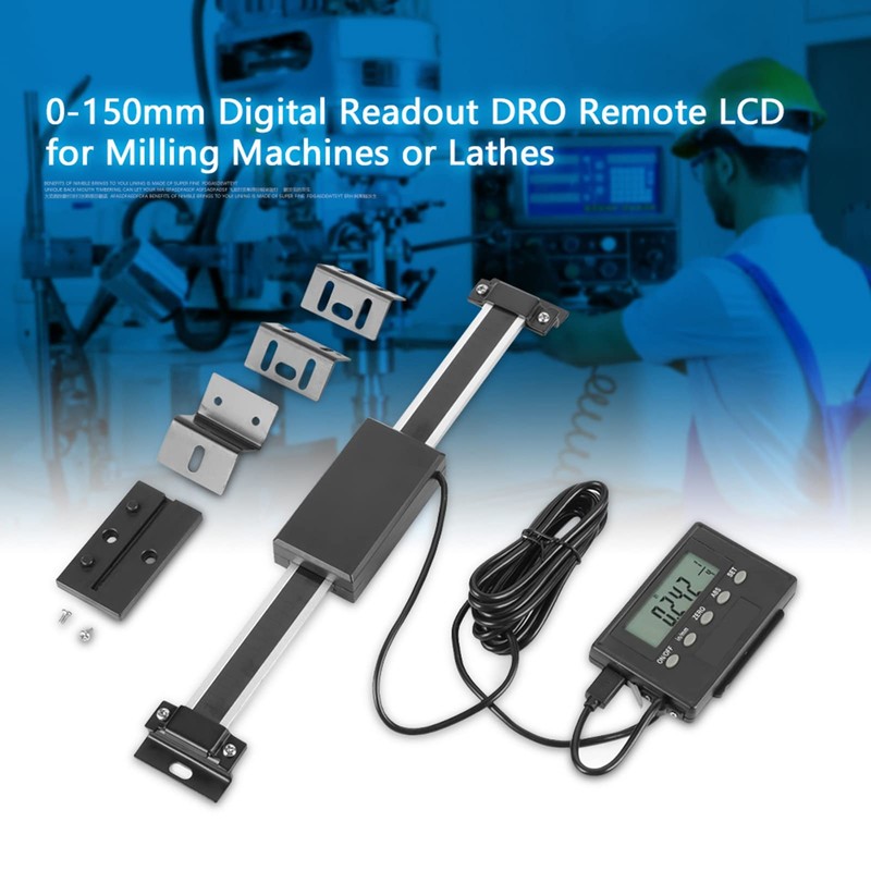 Digital Readout Linear Scale, 0 150mm DRO Remote LCD for
