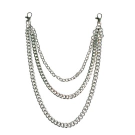 Lainrrew Trousers Chain, Pants Chain Belt Chain Wallet Chain Pocket Chain Hip Hop Punk Jeans Chain Key Chain Goth Accessories for Eboy Egirl Women Men (Silver)