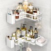 Corner Shower Caddy Kits,6Pcs Bathroom Shelves,Shower Storage Rack,Shelf Organiser No