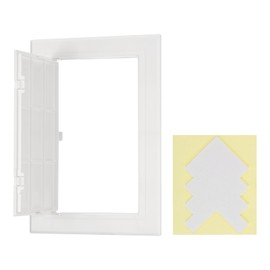 PATIKIL Access Panel for Drywall 145x220mm, ABS Plastic Panels for Inspection Hatch Access Door with Double-Sided Tape for Wall Ceiling Fuse Box Cover Conceals Wires, White