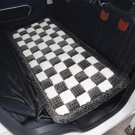 HOMEREFROM Dog Bed for Car, Backseat Pet Bed Mat, Dog Seat Cover for Car Back Seat, Non-Slip Travel Pet Mat, Fit for Backseat Extenders and Seat Covers (Black&White, 24.8x54inch)