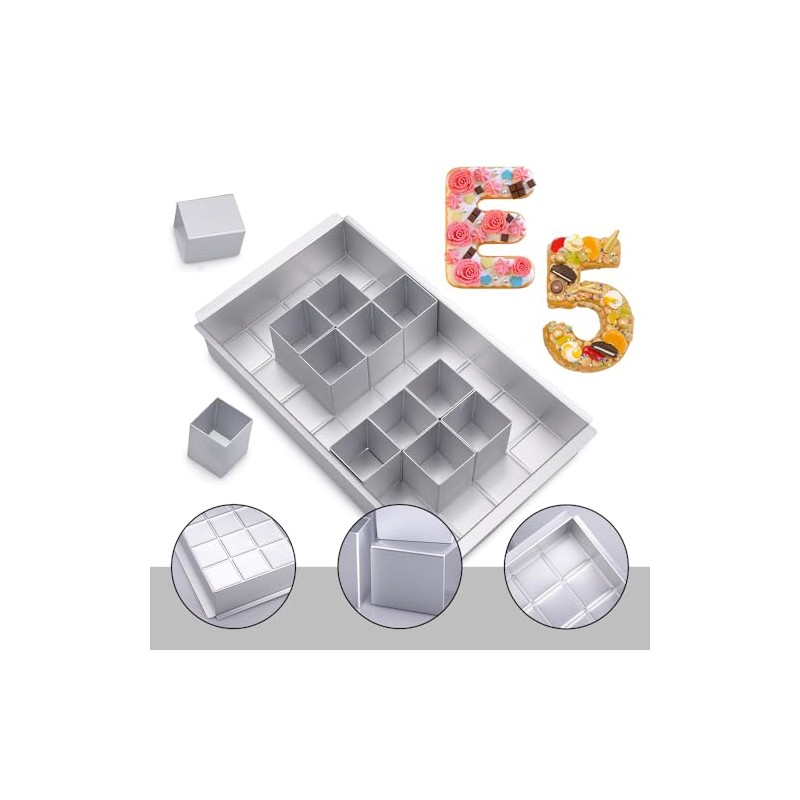Aluminium Cake Mould, Numbers, Rectangular, 31 x 18 x 5
