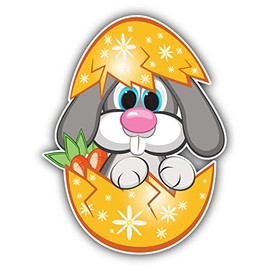 Easter Funny Rabbit Window Truck Car Bumper Sticker Decal 4" x 5"