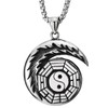 COOLSTEELANDBEYOND Men's Women's Stainless Steel Flame Swirl Fire Evil Eye