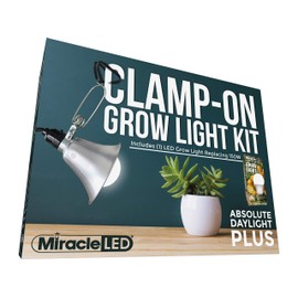 Miracle LED Clamp-On LED Absolute Daylight Plus Grow Light Kit with Full Spectrum Grow Bulb Replacing 150W