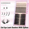 Spikes Lash Clusters Volume Eyelash With Cat Eye Lashes Bottom+upper