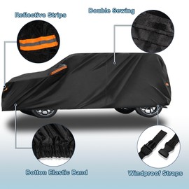 ATOCOVER Car Cover Waterproof Custom Fit for Kia Soul 2009-2024 All Weather for Automobiles Outdoor Snow Sun Dust UV Protection Full Exterior Cover with Door Zipper