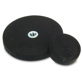 magnets4you Strong magnetic system, neodymium diameter 66 mm, rubberised with internal thread M6, holds 25 kg, strong hold thanks to neodymium magnets and no scratching due to rubber coating