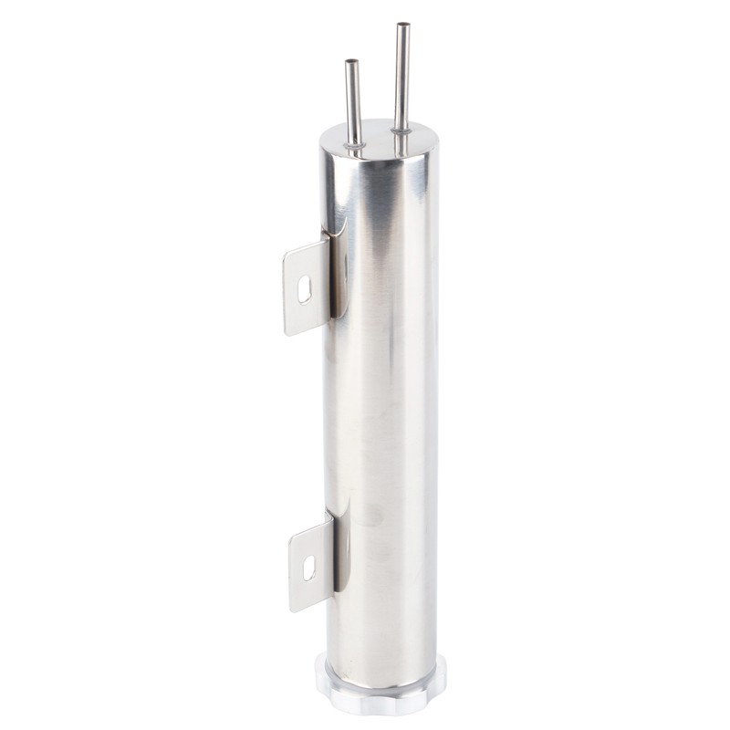 32oz Radiator Overflow Tank Bottle Polished Stainless Steel Coolant Catch