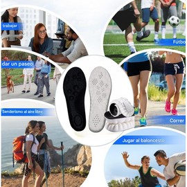 1 par Plantillas deportivas Para Pies De Esponja Acolchonables Antidolor Ortopedicas Antiolor Transpirables Arco De Absorción de impactos Ideal Para Correr Escalar Para Hombres y Mujeres (27 cm)