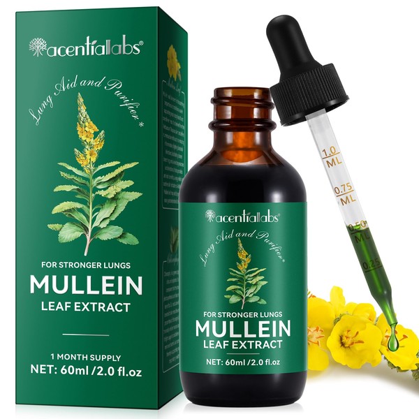 Mullein Drops Mullein Leaf Extract for Lungs - Lung Health