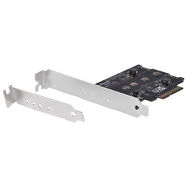SilverStone Technology ECM27 Triple Slot (1 x NVMe & 2 x SATA) M.2 SSD to PCIe x4 Adapter Card, SST-ECM27, TAA Compliant