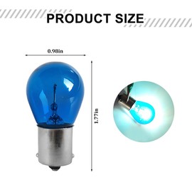 Osilly 10PCS Car 1156 Turn Signal Light, P21W S25 1141 12V High Brightness Single Contact Bulb with Stable Filament, Auto Front Rear Turn Signal Bulb Lamp, Universal for SUV Van Sedan (Blue)