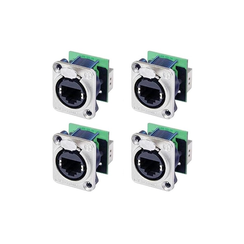 4 Pack Neutrik NE8FDP Ethercon RJ45 Cat 5 Pass/Feed Through