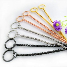 Dog P Snake Chain Chrome Plated Metal Dog Training Choke/Collar-Fully Guaranteed Against Rust Tarnish or Breakage-Recommended for Professional Training (Rose Gold, 4mm * 20")