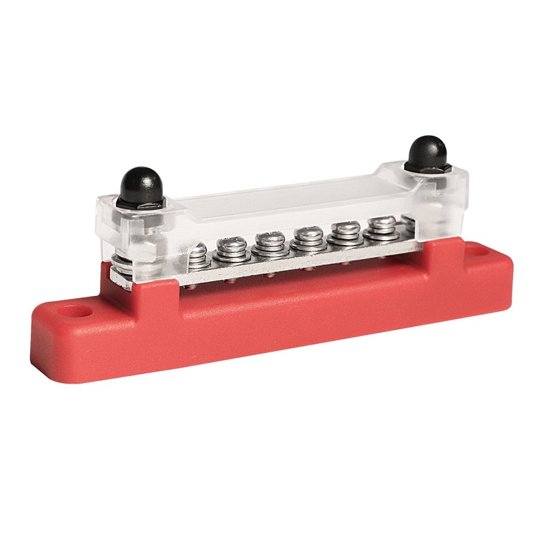 6 Terminal Single-row Bus Bar 150A BusBar Block with Cover,