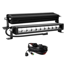 SKYWORLD 12 Inch 30W LED Light Bar with DT Connector, 3000Lumens Spot Beam Driving Light Single Row Led Light Bars for Trucks SUV Boat ATV UTV Off Road Light,12/24V,with Wire