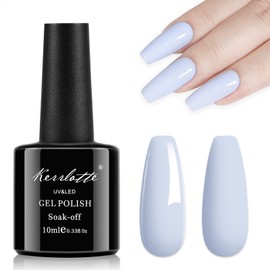 COSMOO Baby Blue Gel Nail Polish, Solid Summer Bright Blue Gel Nail Polish Soak Off UV/LED Gel Polish Nail Art Manicure Salon DIY Home