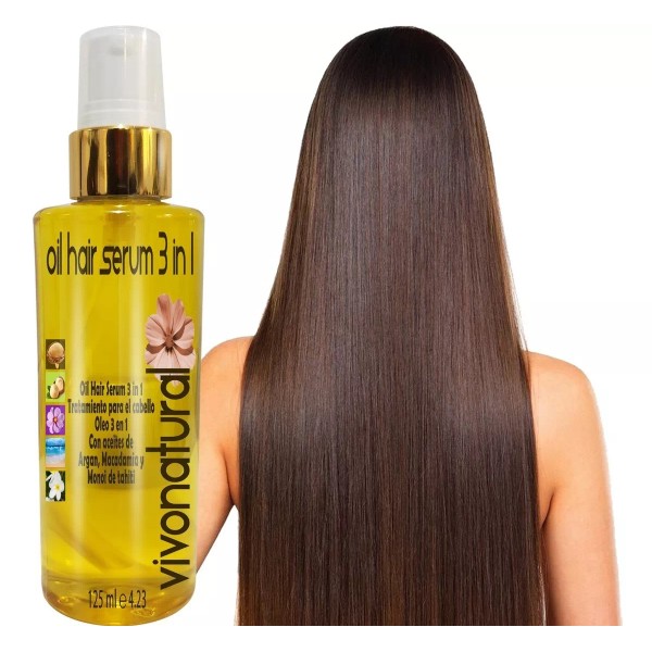 VIVONATURAL Oleo Tratamiento 3 En 1 Argan, Macadamia, Monoi De