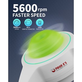 Mini Vortex Mixer with Extra Interchangeable Silicone Cap, Lab Vortex Shaker with Touch Function, 5600rpm, 6mm Orbital Diameter, for Acylic Paints, Nail Polish, Test Tubes, Green