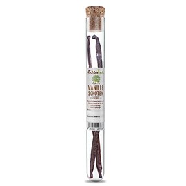 Vanilla Beans 2 Pieces in Test Tube, Bourbon Vanilla Pods, Aromatic Pods from Controlled Organic Cultivation, from Madagascar, from Achterhof