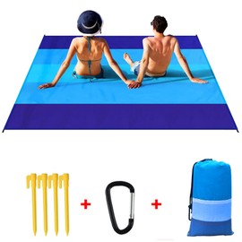 Outdoor Mat Camping Waterproof Sand Proof Beach Blanket Portable Foldable Polyester Picnic Mat 140cm/210cm 4 Colous