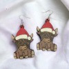 Unbranded Festive Highland Cow Earrings: Jingle All the Way in