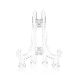 Funzhan 2pcs Clear Acrylic Easel Plastic Plate Stand Holder Fold Display Stand Picture Frame Artwork - 10cm