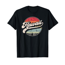 Retro Hawaii Home State HI Cool 70s Style Sunset Gift T-Shirt