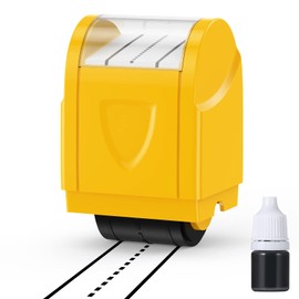 Dashed Handwriting Lines Practice Roller Stamp Parents and Teachers Roller Self-Inking Line Rolling Stamps Handwriting Practice Tool (Yellow)