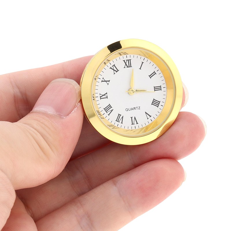 MovFlax 1-1/2 Inch (37 mm) Round mini Quartz Clock Insert