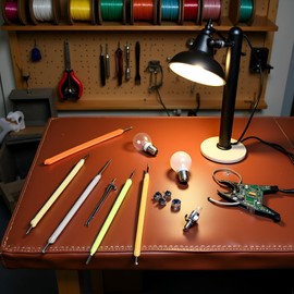 JJLFresheners 10Pcs Yellow Edison Bulb LED Filament Lamp Parts DC3V DC12V LED Chip Incandescent Light Accessories Diode for Repair Bulb Tubt, Light Bulbs Tools and Home Improvement