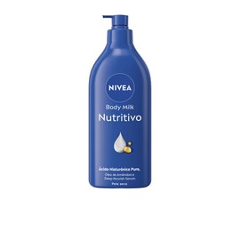 NIVEA Body Milk Nutritive (1 x 625 ml), Body Milk Moisturises 72 Hours, Body Cream with Almond Oil and Hyaluronic Acid, for Dry Skin