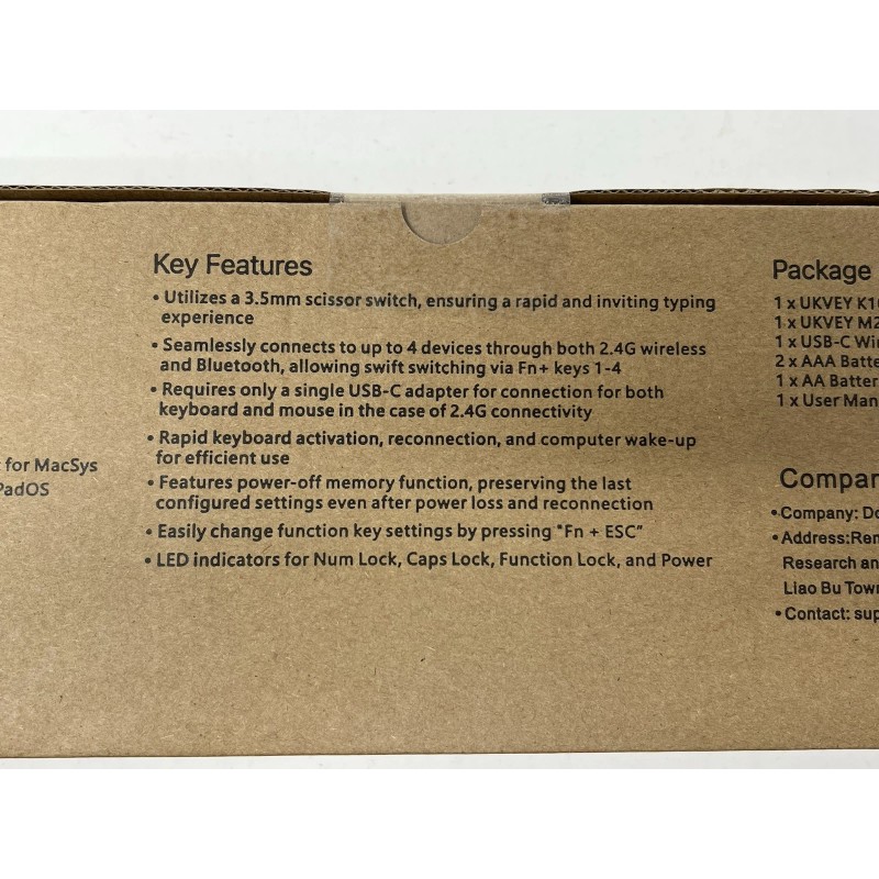 UKVEY Wireless Bluetooth Keyboard & Mouse for Mac & PC