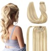 DOORES Human Hair Extension Ponytail Extensions Clip in Balayage Dark