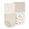 Carter's Baby Boys 4 Pack Cotton Burp Cloths (Ivory/Brown)