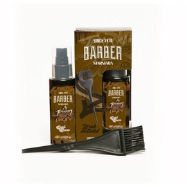BARBER MARMARA Temporary Hair Colour Brown 125 ml / Moustache Beard and Hair Colour / Eliminates Grey for a Thicker and Fuller Look / Free from Ammonia and Peroxide / Ready Mix