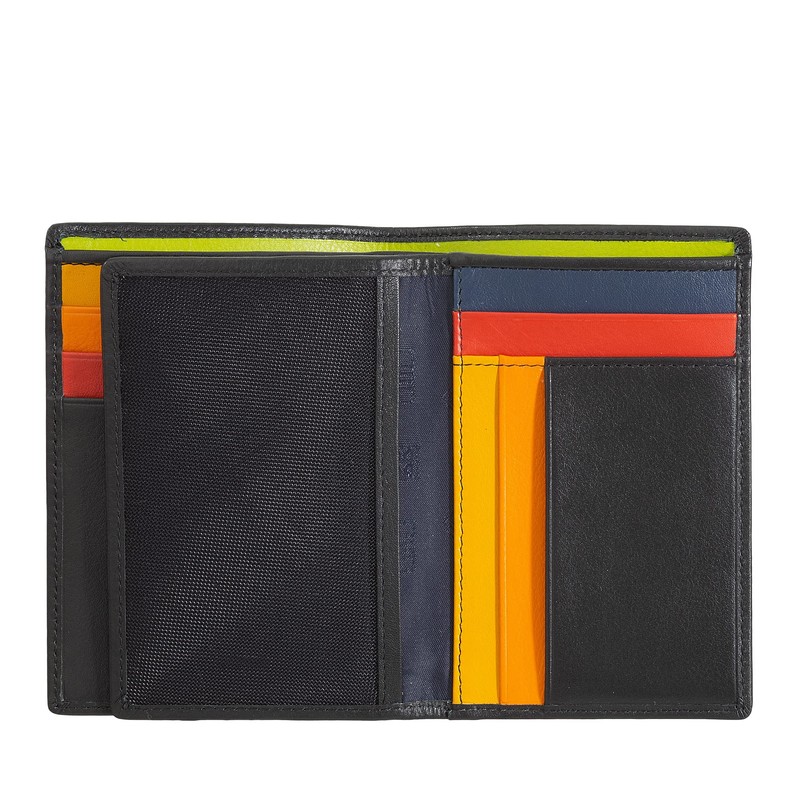 Man's multi-colour leather folding model wallet with zip by DUDU