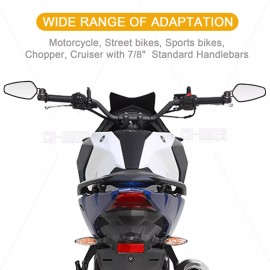 CB Motorcycle Handle Bar End Rear View Mirrors For Ducati Hypermotard 1100/796 939