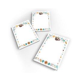 Junapack 12 Mini Notepads Sloth Party Bags for Children's Birthday Party Favours for Girls Boys A7 Size