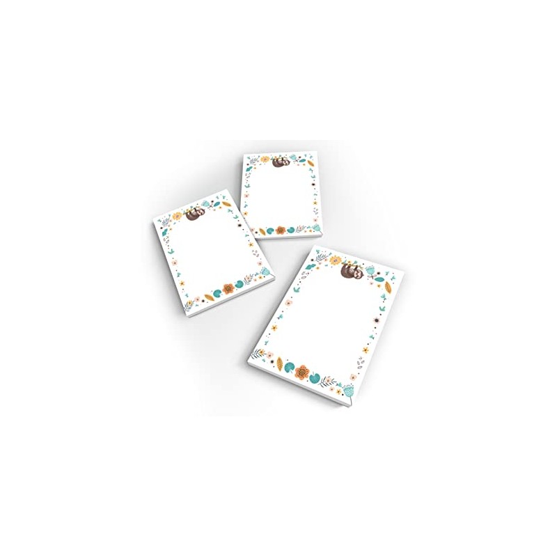 Junapack 12 Mini Notepads Sloth Party Bags for Children's Birthday