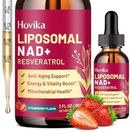 Suplemento liposomal NAD – 1200 mg NAD+ gotas líquidas para mujeres y hombres con resveratrol, extracto de pimienta negra – Apoya la salud mitocondria