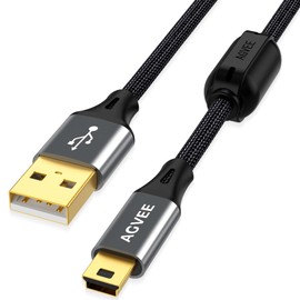 AGVEE 2 Pack 6.6ft Camera IFC-400PCU USB Data File Transfer AV Out Digital Cable Cord with Magnetic Ring for Canon Rebel EOS T1i to T7i, PowerShot/DSLR Cameras & Vixia Camcorders, Dark Gray