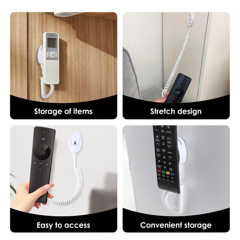 Magnetic Remote Leash Control Holder with Security Cable, Retractable Tidy
