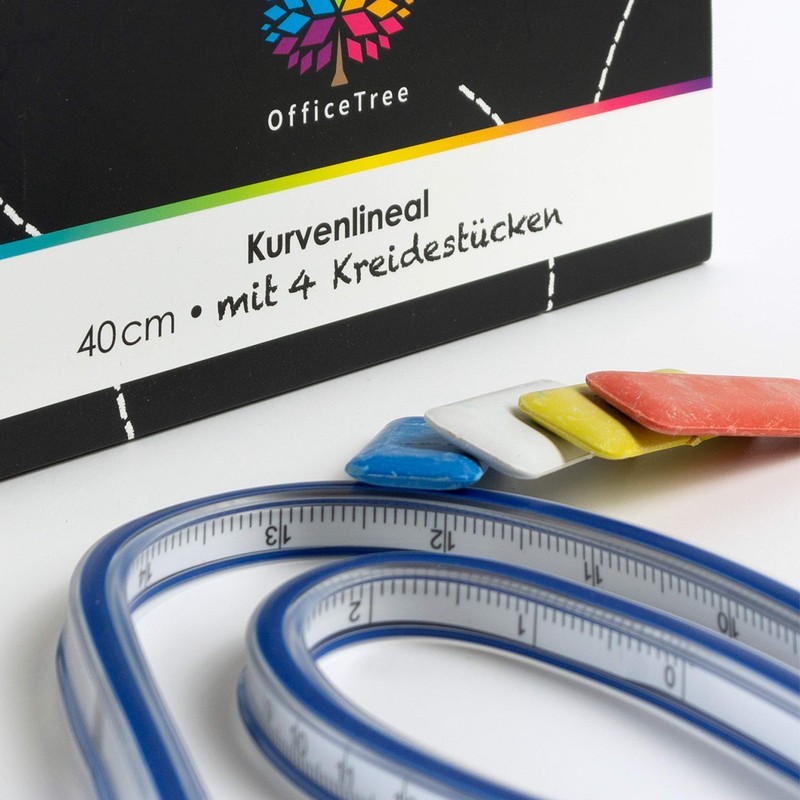 OfficeTree Flexible Curve Ruler 40 cm - 16 Inch -