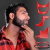 Veraly 4pzs Plantilla Para Barba Bigote Peine Herramienta Moldear Color